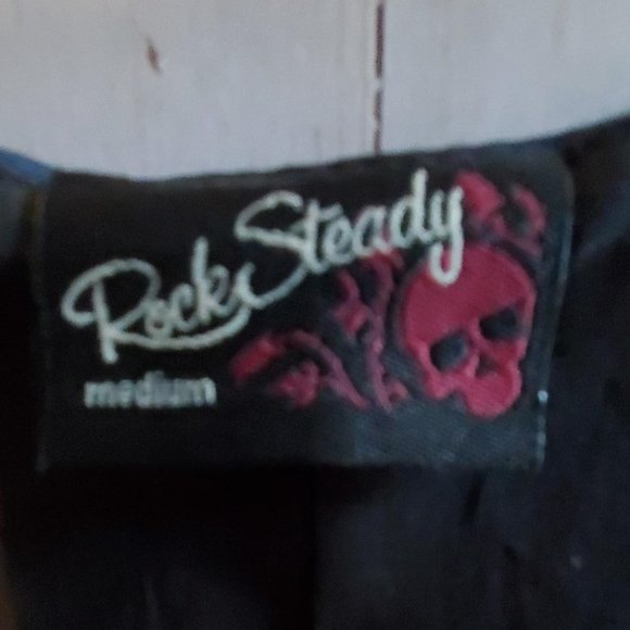 Rock Steady Pin-Up Dress Royal w/Red Buttons Size Medium - Picture 6 of 6